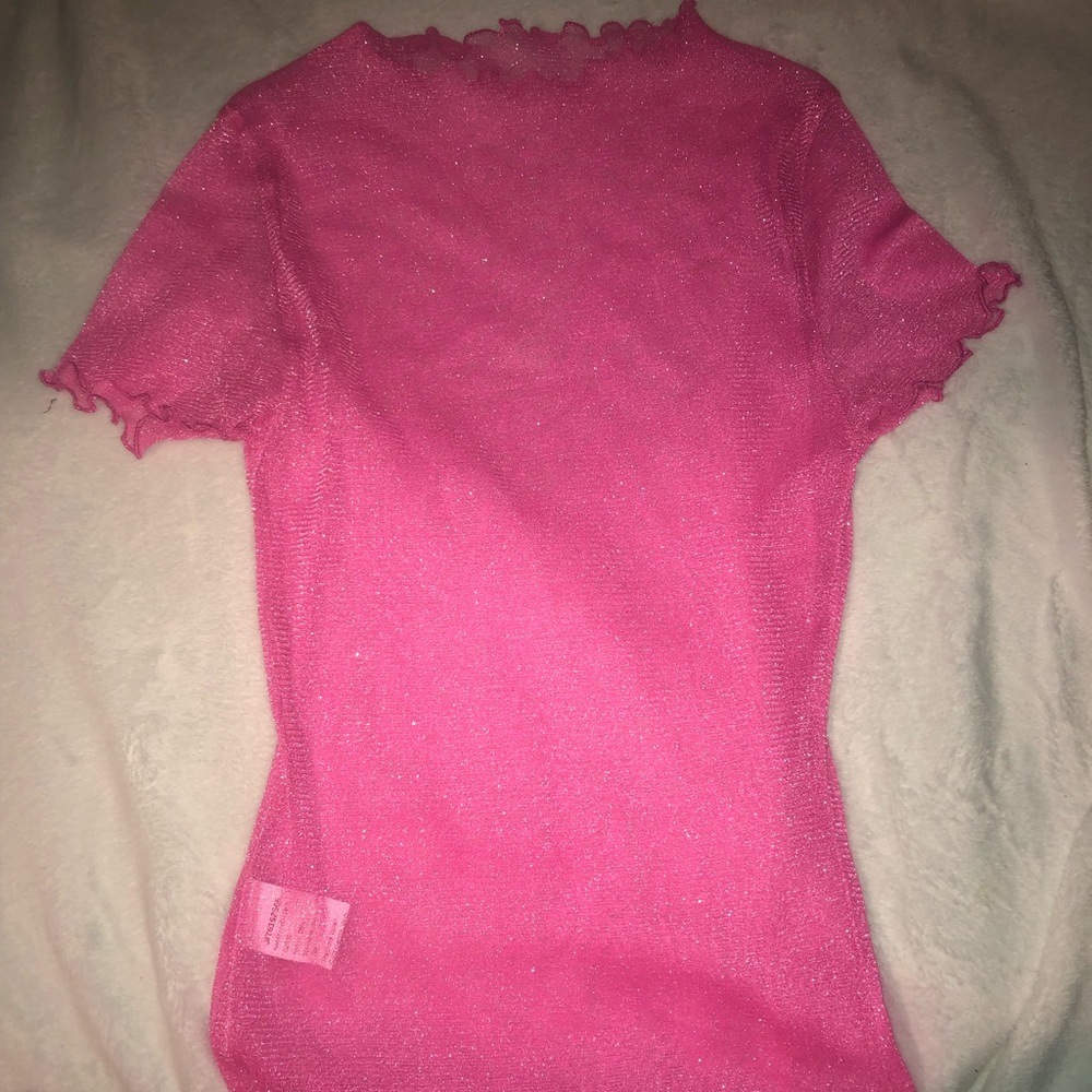 rave style Pink mesh top